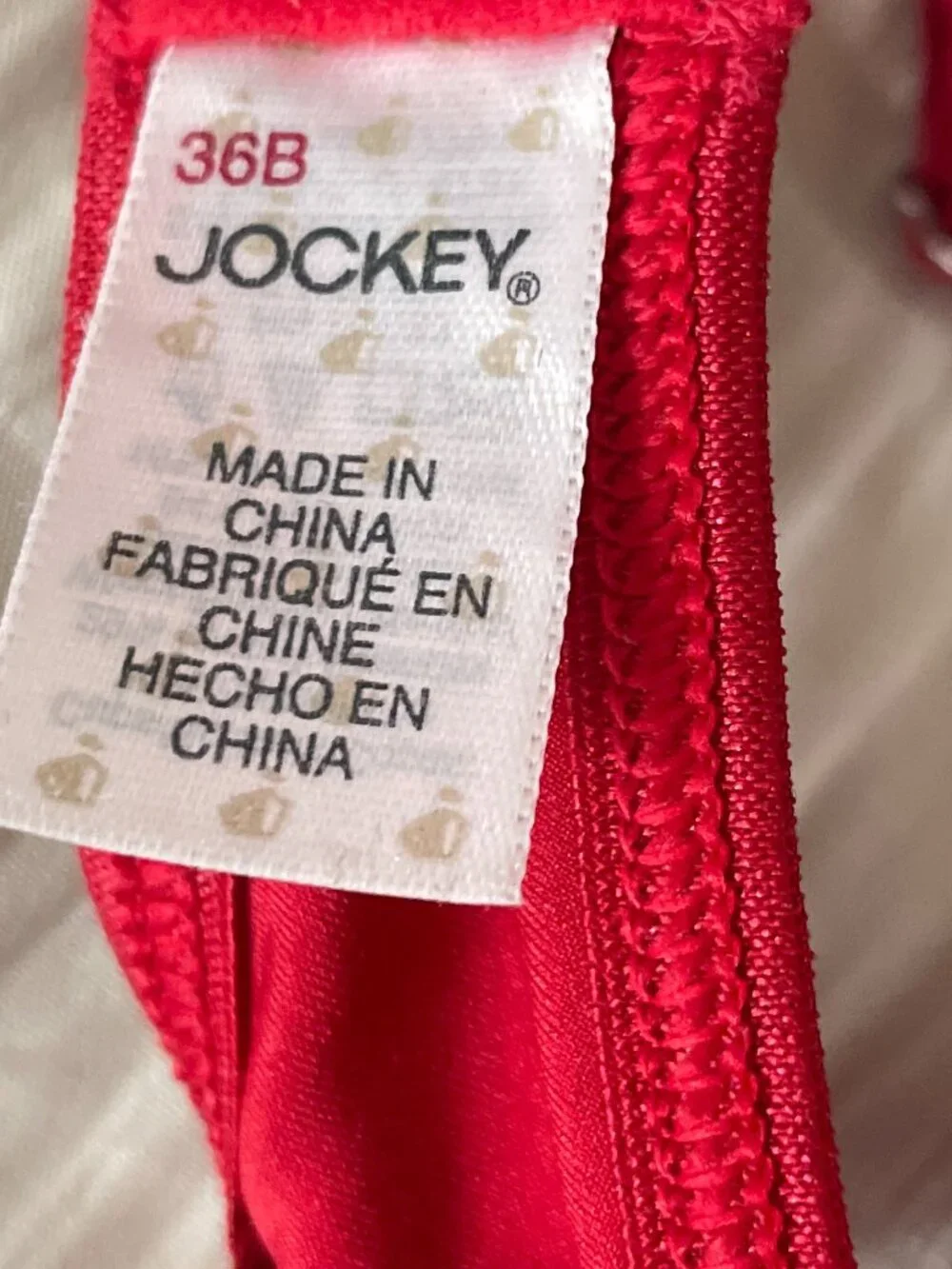 Jockey Red Bra